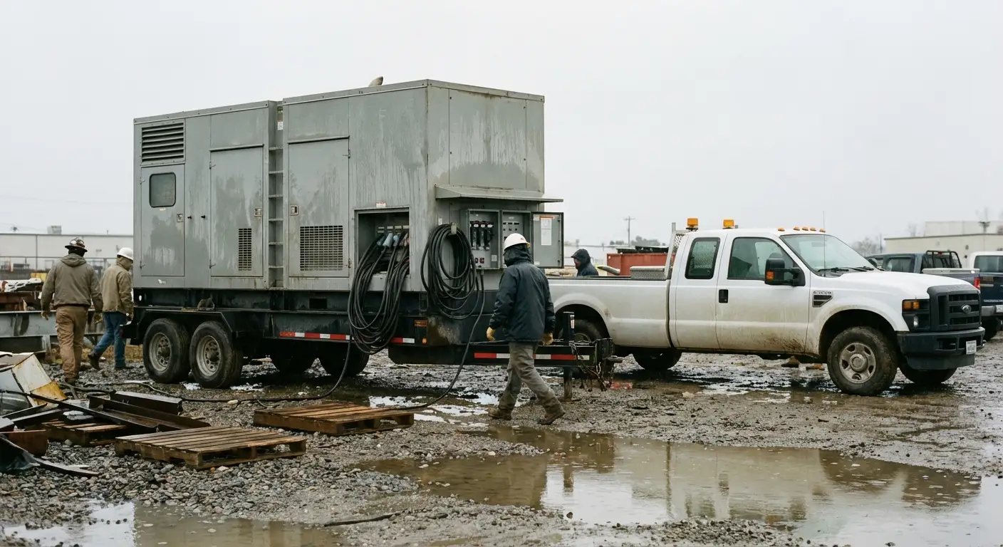 Commercial generator rental unit ready for deployment in Walnut Creek, CA