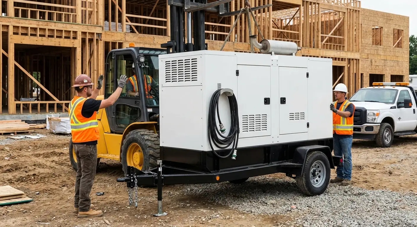Construction generator deployment site in Walnut Creek, CA