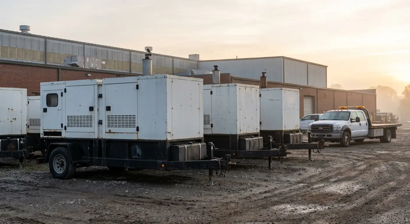 Industrial generator setup during planned shutdown in Walnut Creek, CA